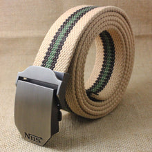 Load image into Gallery viewer, Best YBT Unisex tactical belt Top quality 4 mm thick 3.8 cm wide casual canvas belt Outdoor Alloy Automatic buckle men Belt